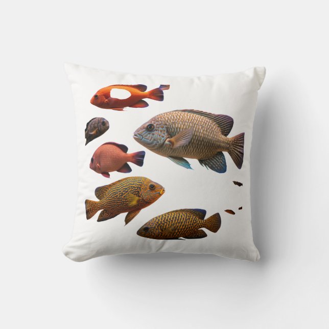 multi colour fishes cushion (Front)