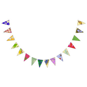 Multi-Colour Flags for Garland