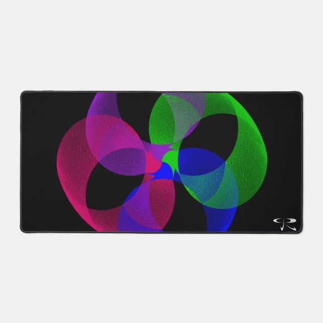 Multi Colour Geometric Fusion Mouse Pad Mat (Front)