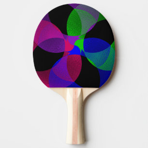 Multi Colour Geometric Fusion Ping Pong Paddle