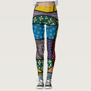 Multi-colour geometric Leggings by Laurie