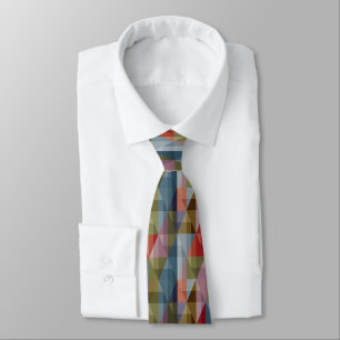 Multi colour geometric Neck Tie