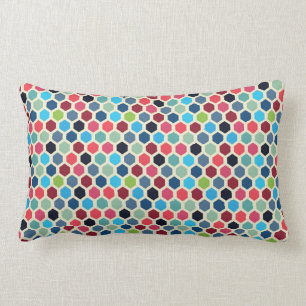 Multi-Colour Geometric Pattern Lumbar Cushion