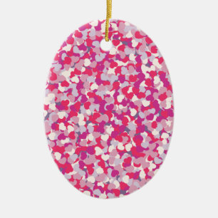 multi Colour Heart Confetti2 Ceramic Tree Decoration