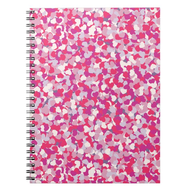 multi Colour Heart Confetti2 Notebook (Front)