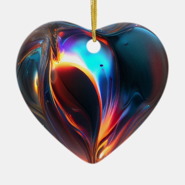 Multi-colour Heart Ornament  (Front)