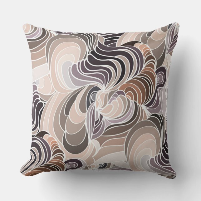 Multi-Colour Lavender/Taupe Reversible Pillow (Front)