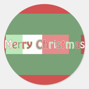 Multi Colour Letters Merrry Christmas Sticker