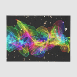 Multi Colour Light Ribbon in Star Filled Sky Tissue Paper