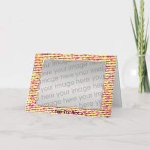 Multi-Colour Lines Any Occasion Photo Card