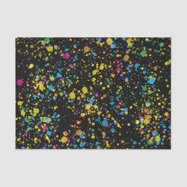 Multi-Colour Mini Paint Splatter Confetti Blast Tissue Paper (Front)