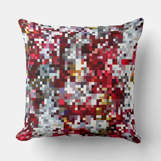 Multi Colour Mosaic Pattern Throw Pillow (Front)