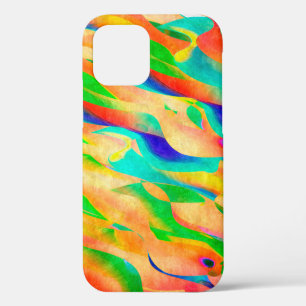multi colour paint art abstract wallpaper backgrou iPhone 12 case