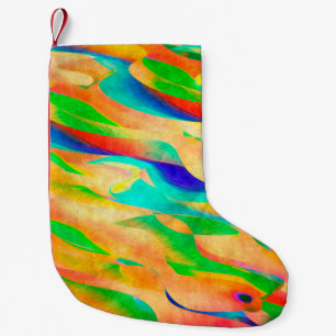 multi colour paint art abstract wallpaper backgrou small christmas stocking