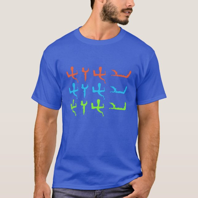 Multi-Colour Paleo Hebrew Tetragrammaton Letters T-Shirt (Front)