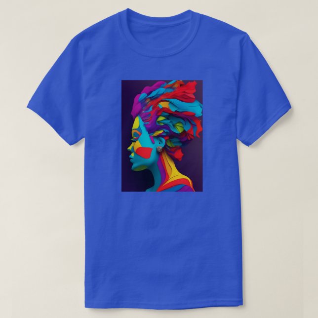 Multi colour Paper art T-Shirt (Design Front)