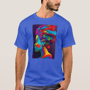 Multi colour Paper art T-Shirt