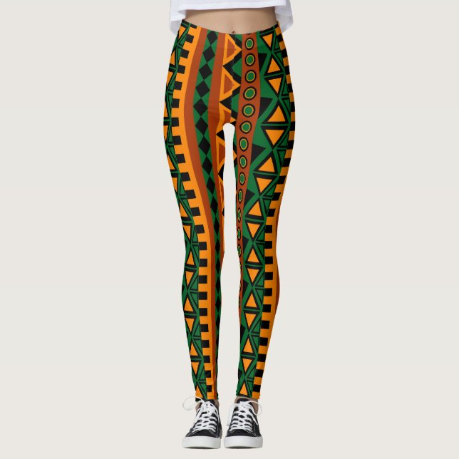 Multi-Colour Pattern Leggings (Front)