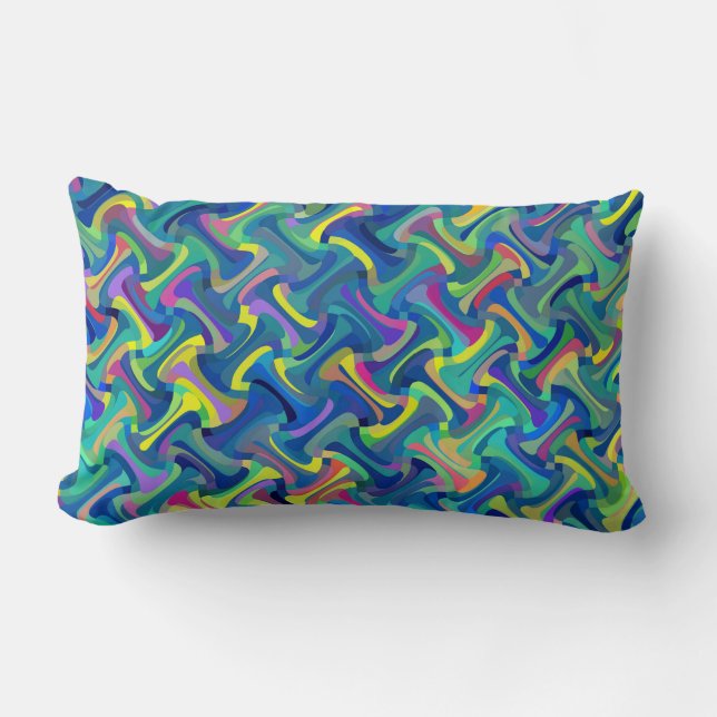 Multi-Colour Pattern Lumbar Cushion (Front)