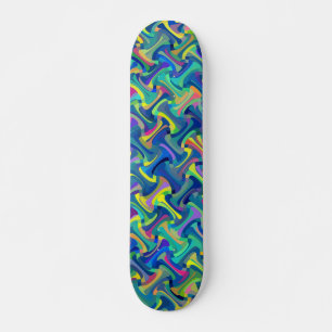 Multi-Colour Pattern Skateboard