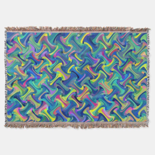 Multi-Colour Pattern Throw Blanket (Front)