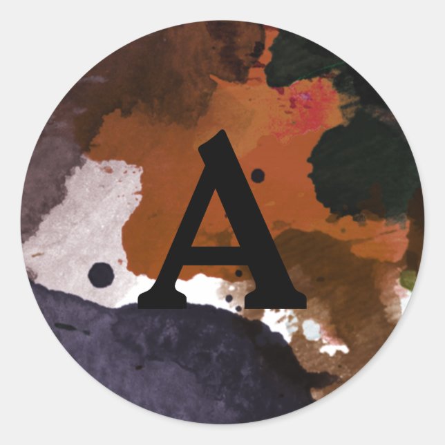 Multi Colour Personalised Monogram Envelope Seal (Front)