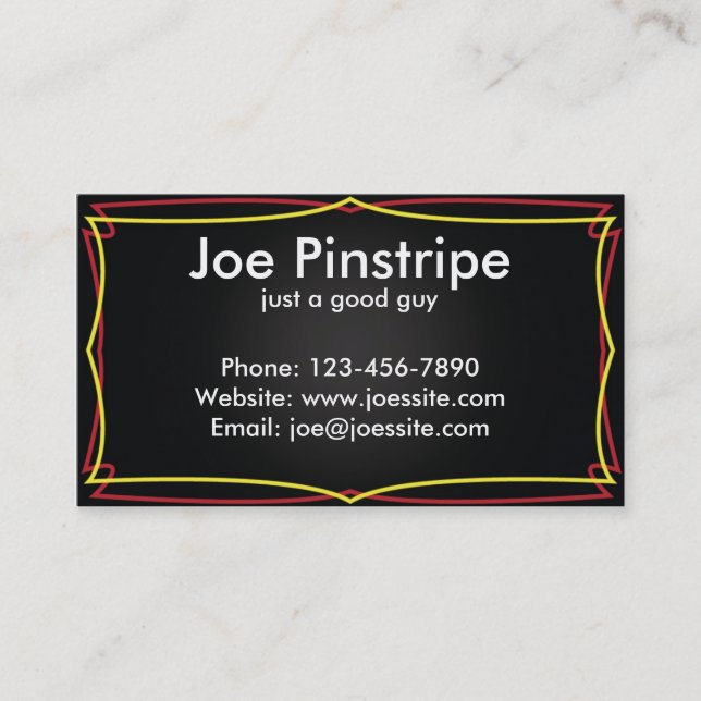 Multi Colour Pinstripe Business Card (Front)