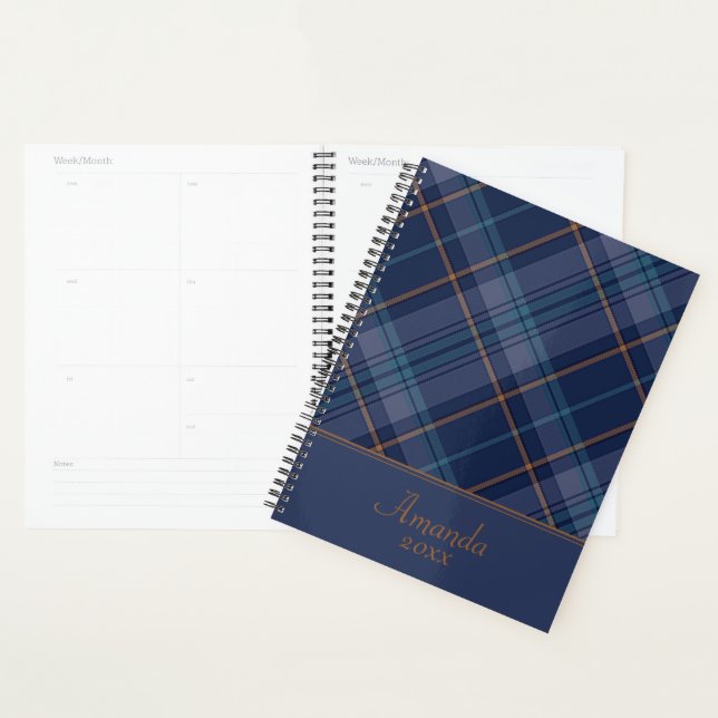 Multi-Colour Plaid Planner (Display)