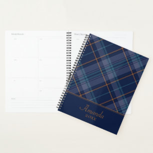 Multi-Colour Plaid Planner