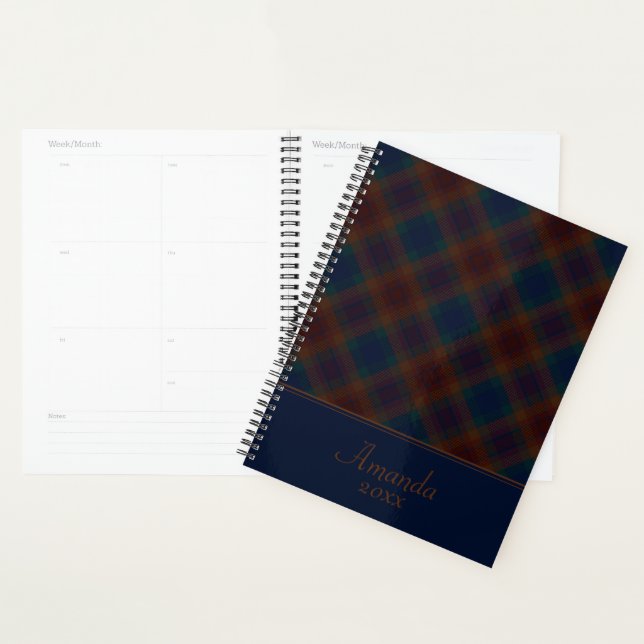 Multi-Colour Plaid Planner (Display)