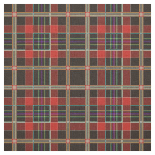 Multi Colour Plaid (Tartan) Fabric (Swatch)