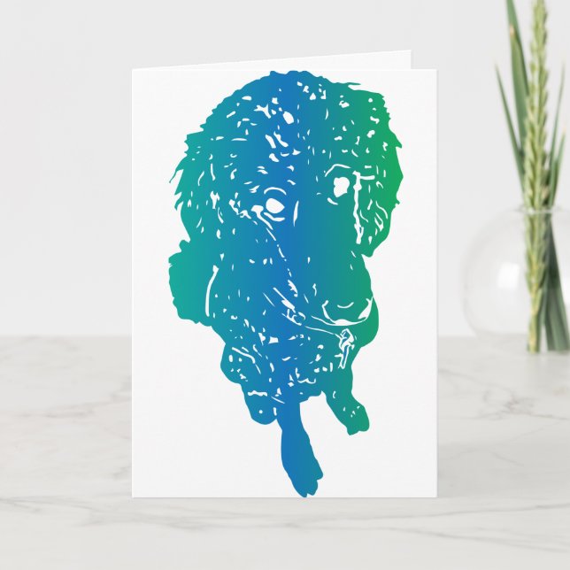Multi-Colour Poodle Love Card w/Custom Message! (Front)
