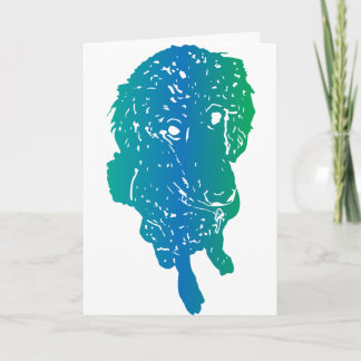 Multi-Colour Poodle Love Card w/Custom Message!
