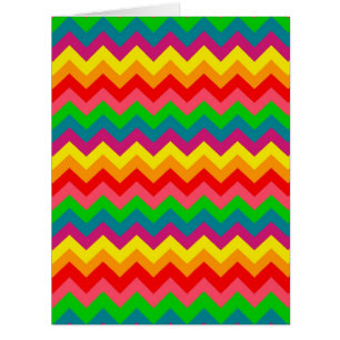 Multi Colour Rainbow Chevrons Pattern
