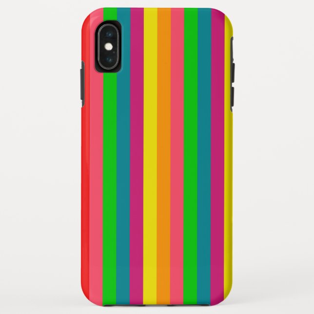 Multi Colour Rainbow Vertical Stripes Pattern Case-Mate iPhone Case (Back)