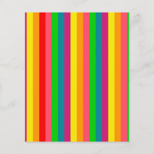 Multi Colour Rainbow Vertical Stripes Pattern Flyer