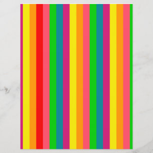 Multi Colour Rainbow Vertical Stripes Pattern Flyer