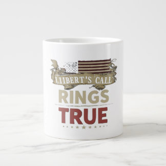 Multi colour "Rings True" word printed Large Coffee Mug