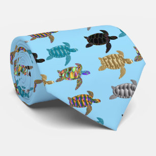 Multi-colour Sea Turtles Thunder_Cove Tie