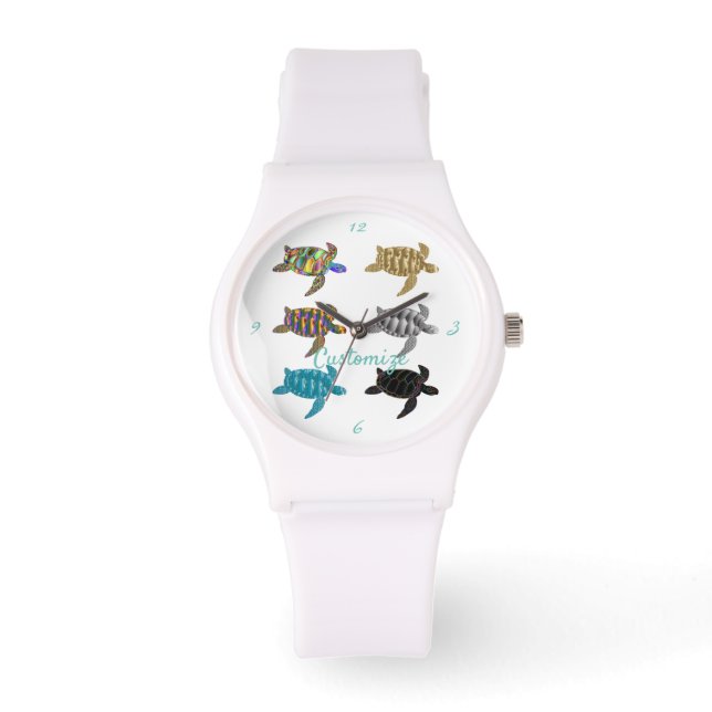 Multi-colour Sea Turtles Thunder_Cove Watch (Front)