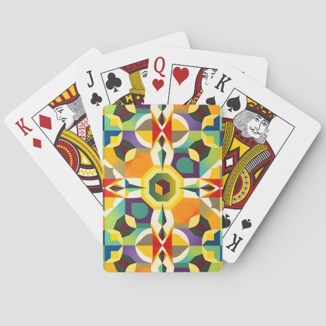 Multi Colour Shape 1 Playing Cards (Back)