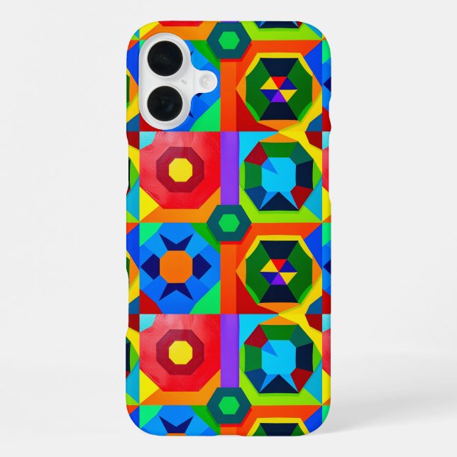 Multi Colour Shapes 2 iPhone Case (Back)
