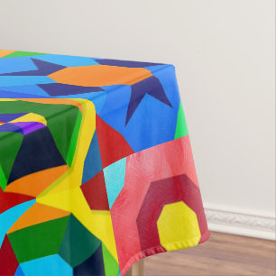 Multi Colour Shapes 2 Tablecloth