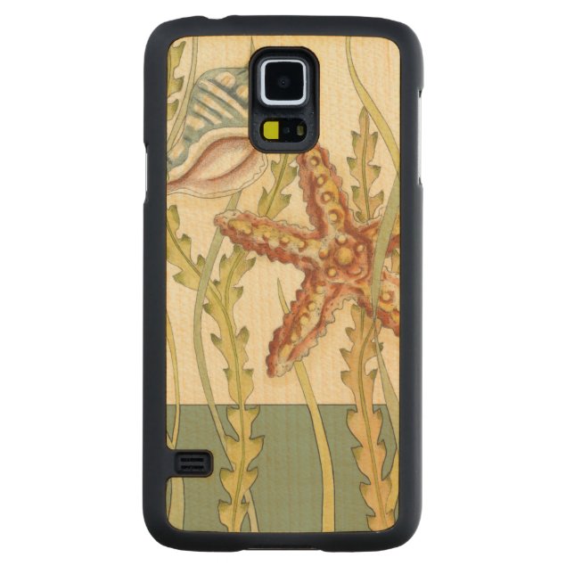 Multi-Colour Shell Party Carved Maple Galaxy S5 Case (Back)