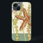 Multi-Colour Shell Party iPhone 13 Case<br><div class="desc">Charikilia Zarris is a talented artist know for her ocean artwork. Her images are peaceful and calm relaxing you with every picture. Get this nautical piece of artwork with a starfish and a Conch shell being the centre of it all, bordered with beautiful kelp. This image will look great on...</div>