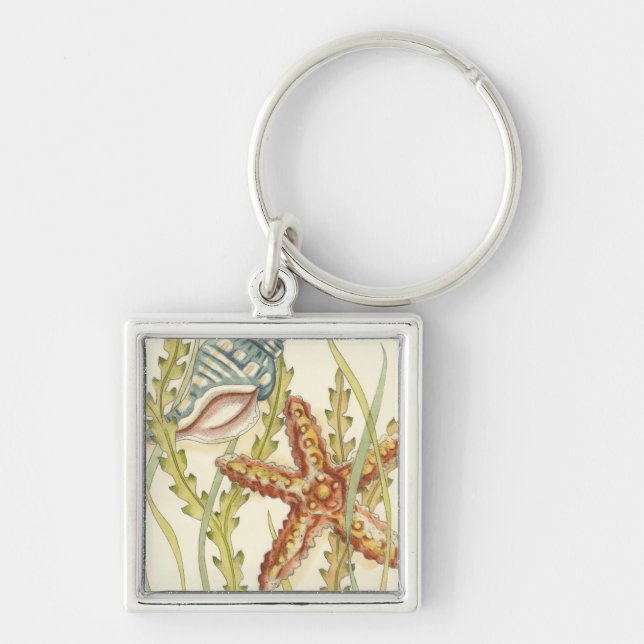 Multi-Colour Shell Party Key Ring (Front)