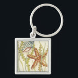 Multi-Colour Shell Party Key Ring<br><div class="desc">Charikilia Zarris is a talented artist know for her ocean artwork. Her images are peaceful and calm relaxing you with every picture. Get this nautical piece of artwork with a starfish and a Conch shell being the centre of it all, bordered with beautiful kelp. This image will look great on...</div>