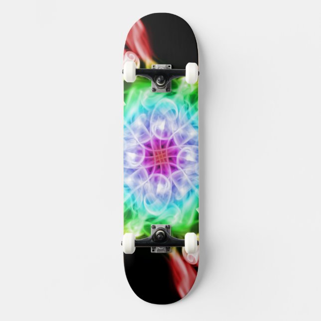 Multi-Colour Smoke Rainbow Skateboard (Front)