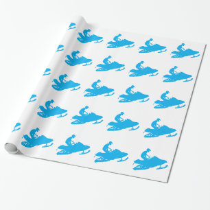 Multi Colour Snowmobiler Wrapping Paper