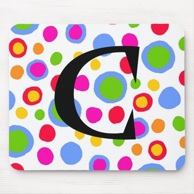 Multi colour spots custom mousepad (Front)